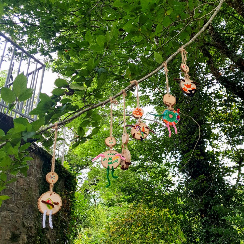 La branche des bonhommes biscuits de bois