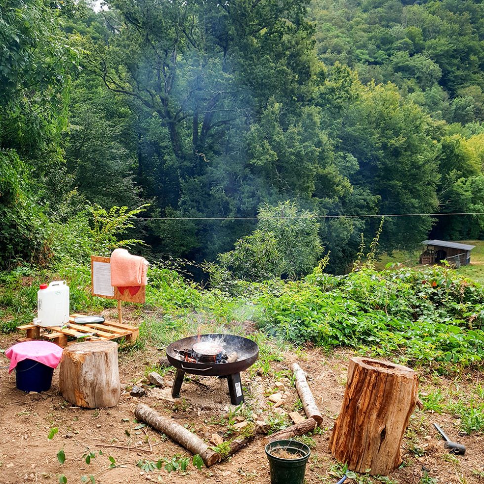 Installation d'une zone de feu